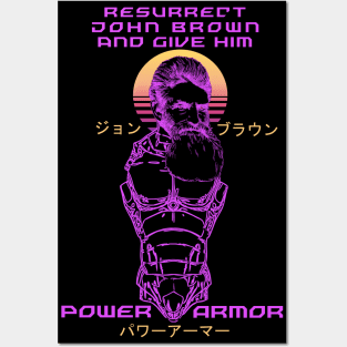 Resurrect John Brown And Give Him Power Armor - Vaporwave, Meme, Leftist, Socialist Posters and Art